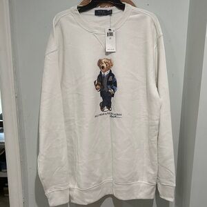 Polo by Ralph Lauren Cream Bear Crewneck Sweater